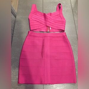 Two piece set, Midi skirt and crop top